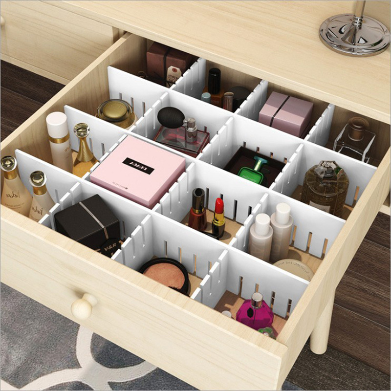 Drawer Storage Partition Board Organizing Home Underwear Classification Partition Free Combination Storage Plastic Drawer Partition Plate