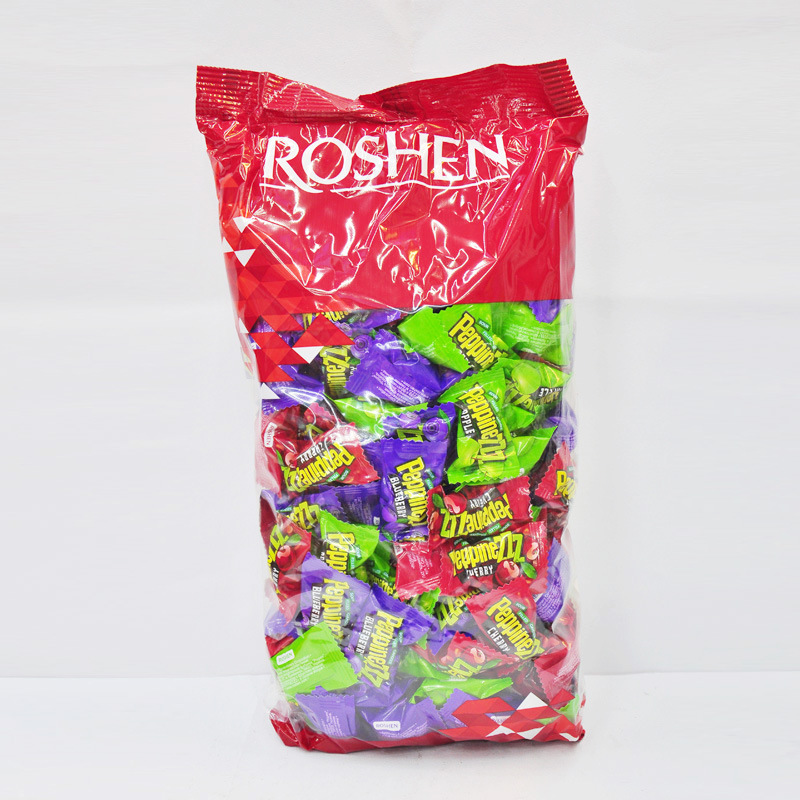 厂家直销俄罗斯如胜什锦水果味酸爆糖糖果900g*5进口食品糖果