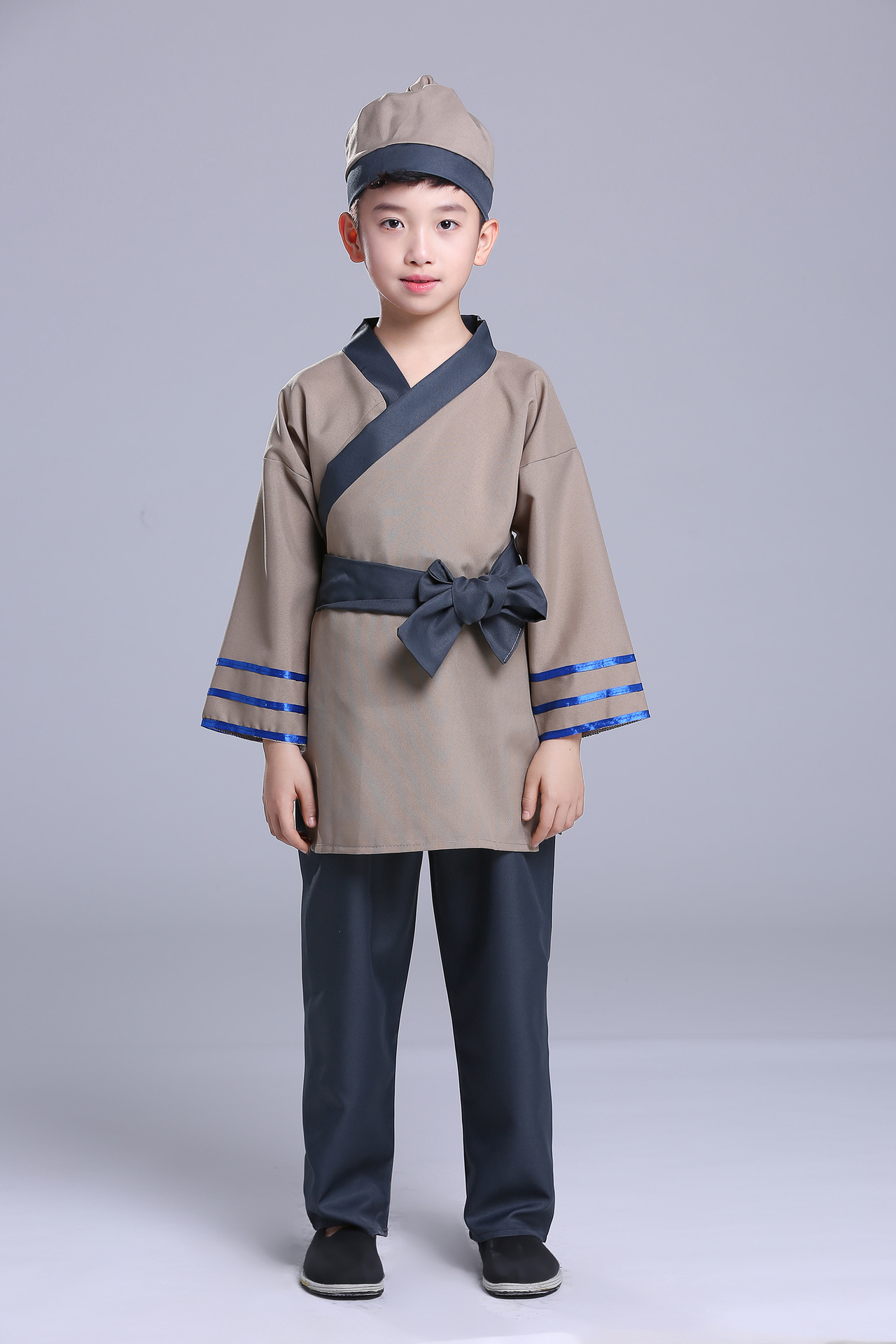 古装汉服古代家丁小二演出服店小二服装茶馆酒店工作套装男女表演