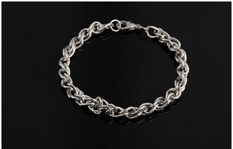 eaby热销4dc铁手链麻花链时尚个性嘻哈手饰配饰跨境直销现货批发