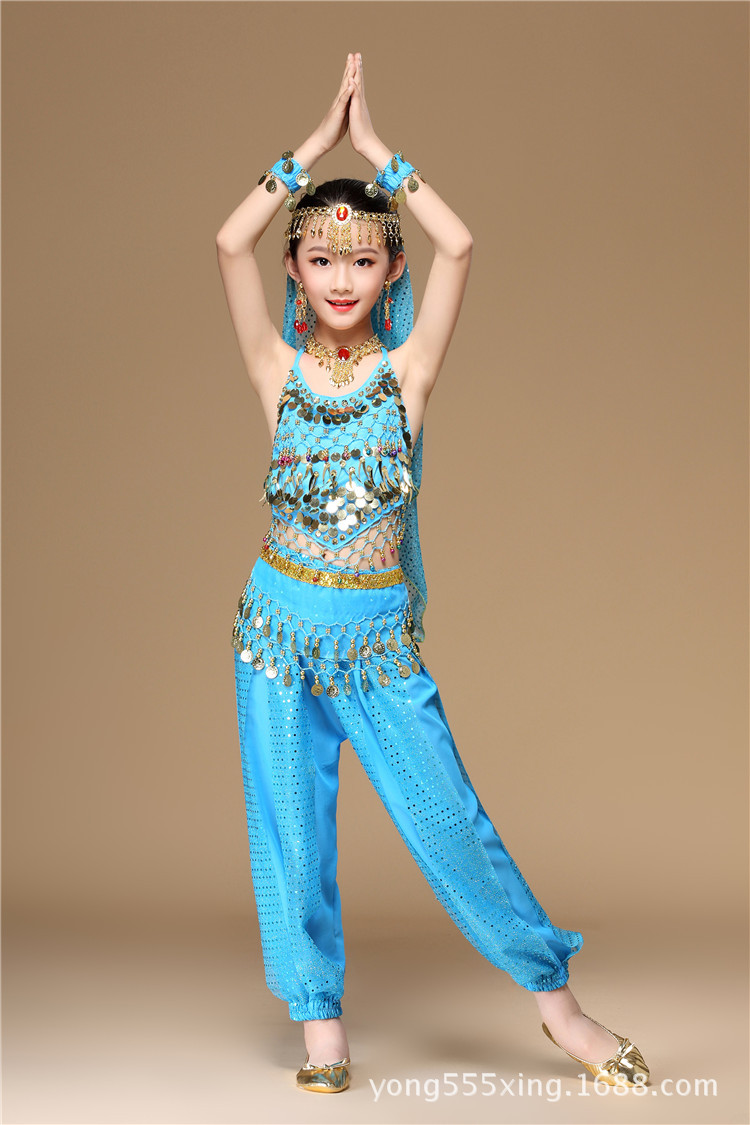 2020泳达六一儿童肚皮舞亮点套装 少儿印度舞演出服 幼儿表演服