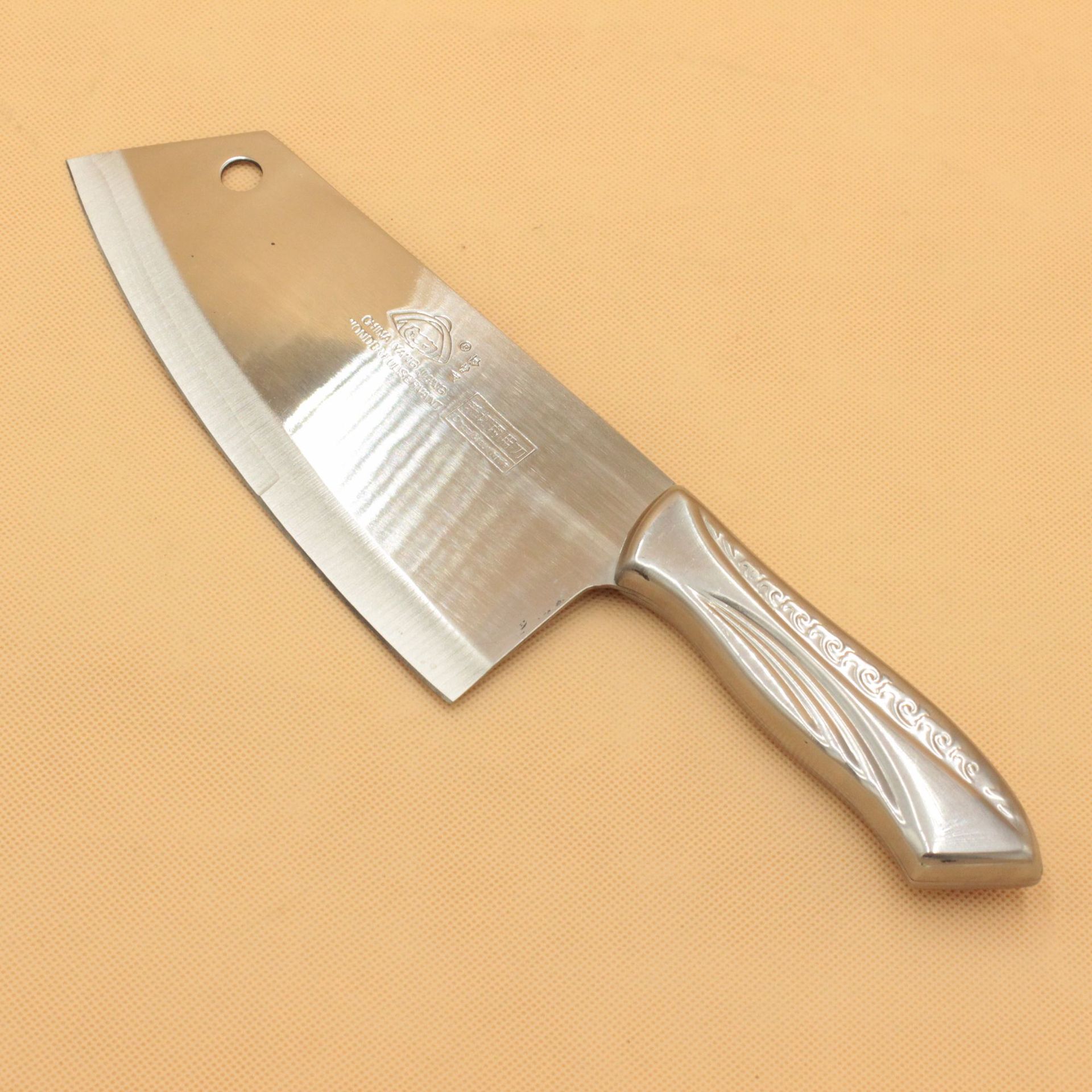 妙管家菜刀不锈钢菜刀家用切菜切肉刀厨房菜刀钢柄不菜刀尖刀