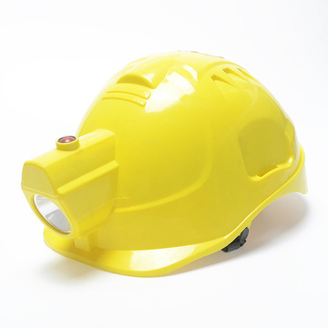 一体式塑料安全帽矿灯充电安全帽灯防水防爆矿灯安全帽式led头灯