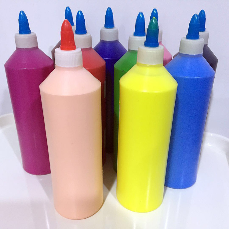 厂家批发500ml胶画颜料油膏 环保烘烤气味小24色胶画涂鸦颜料