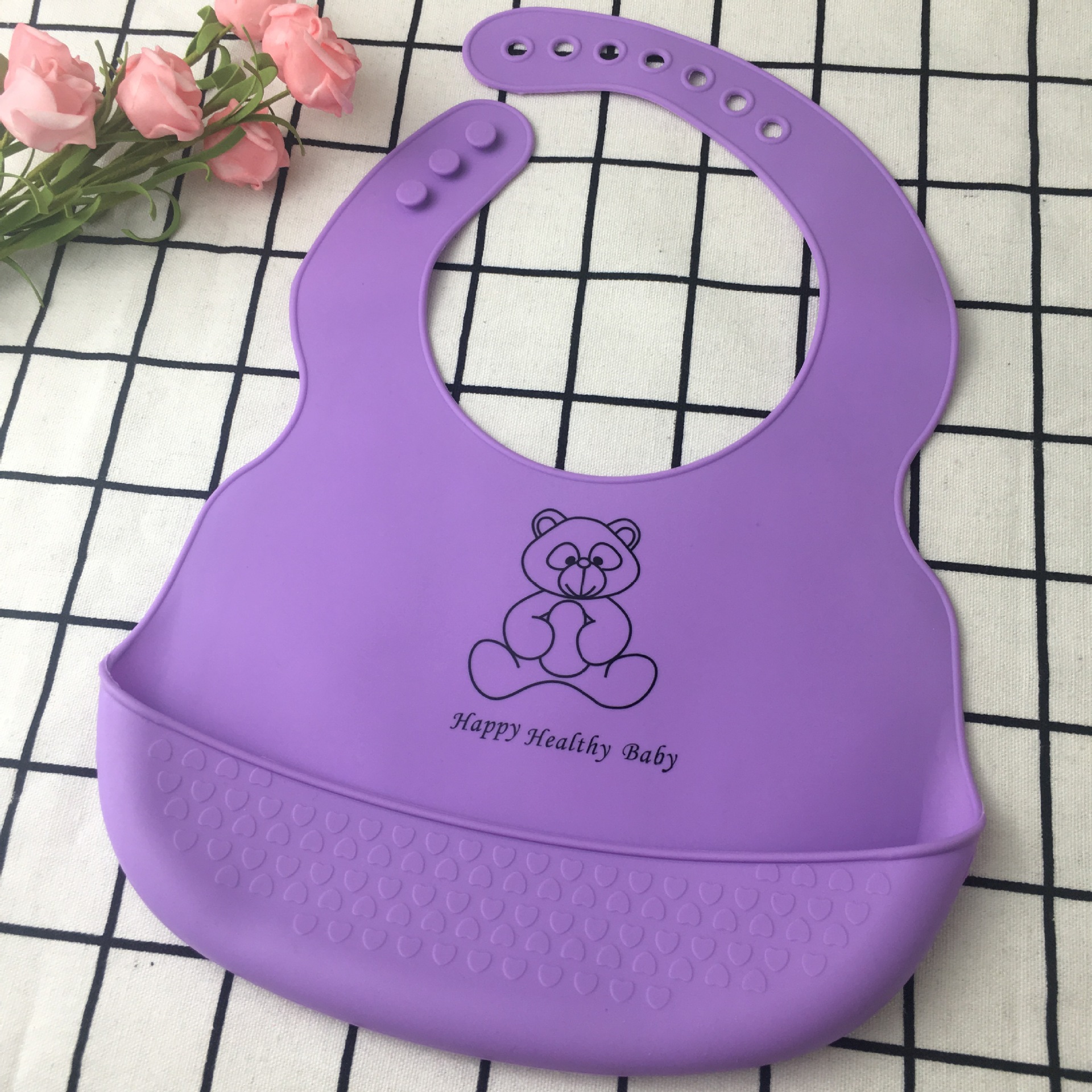 婴幼儿防水硅胶围兜 宝宝免洗围嘴围兜 卡通食饭兜口水巾厂家直销