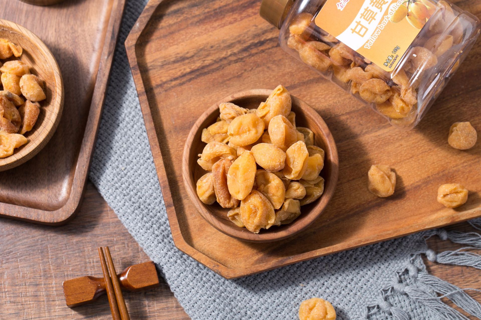 香港金冠爱莱客甘草黄皮135g无核黄皮干灌装休闲食品蜜饯果干零食