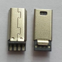 V3公头MINI5P加长焊线式后四主体USB数据线插头公座 充电线插口