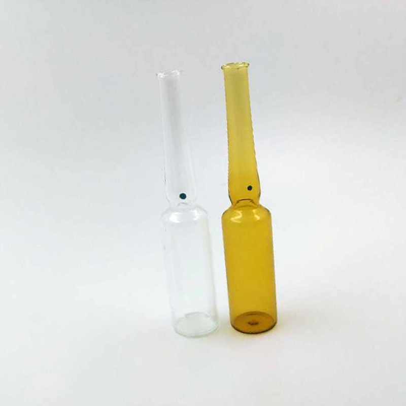 厂家5ml国标透明/棕色曲颈易折安瓿瓶 带蓝点安瓶 即拍即发送砂轮