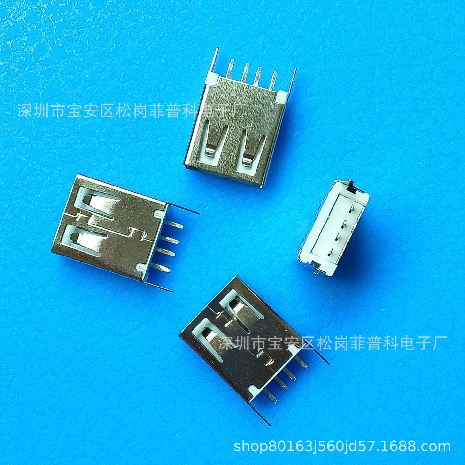 6mm 白胶 四脚插板 usb 3.1 type-c 6p母座 smt 短体l=6.