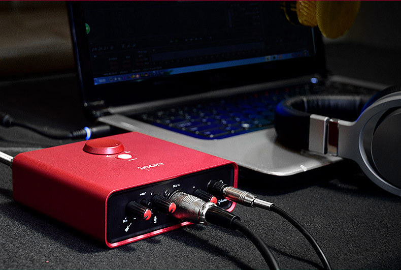 艾肯icon mobile u mini 外置声卡usb声卡直播k歌主播设备