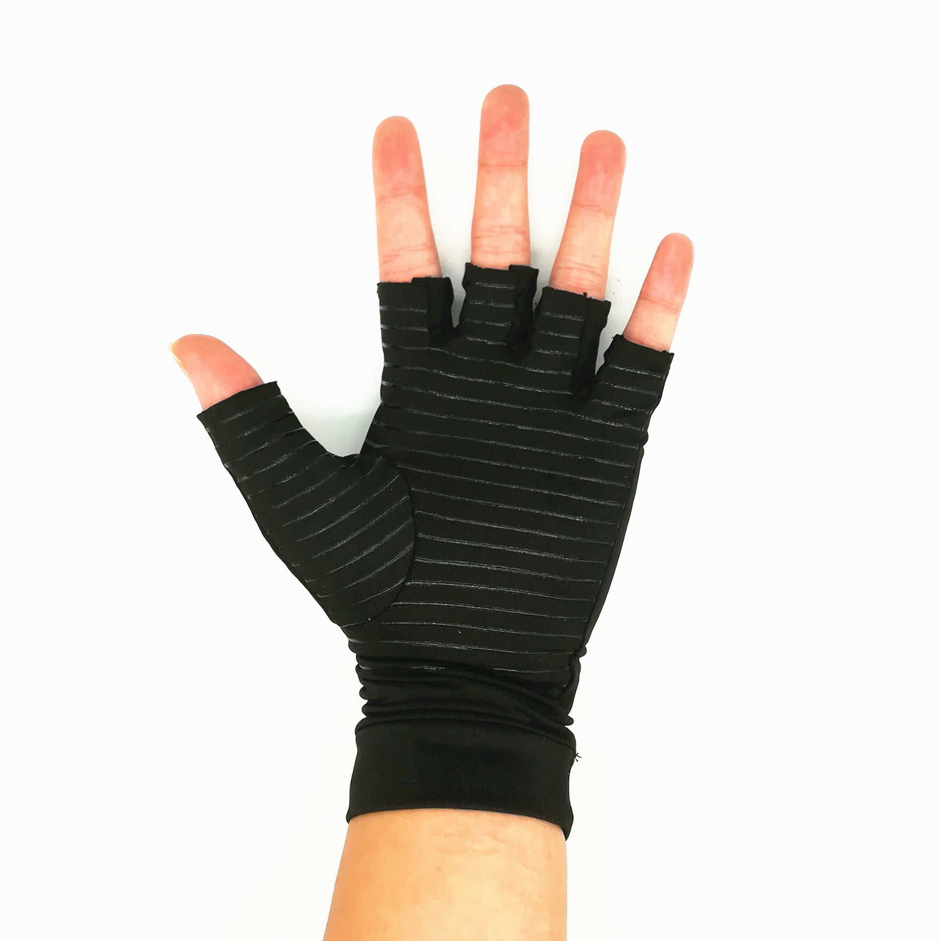 铜纤维半指压力康复手套 铜离子保健日常佩戴手套