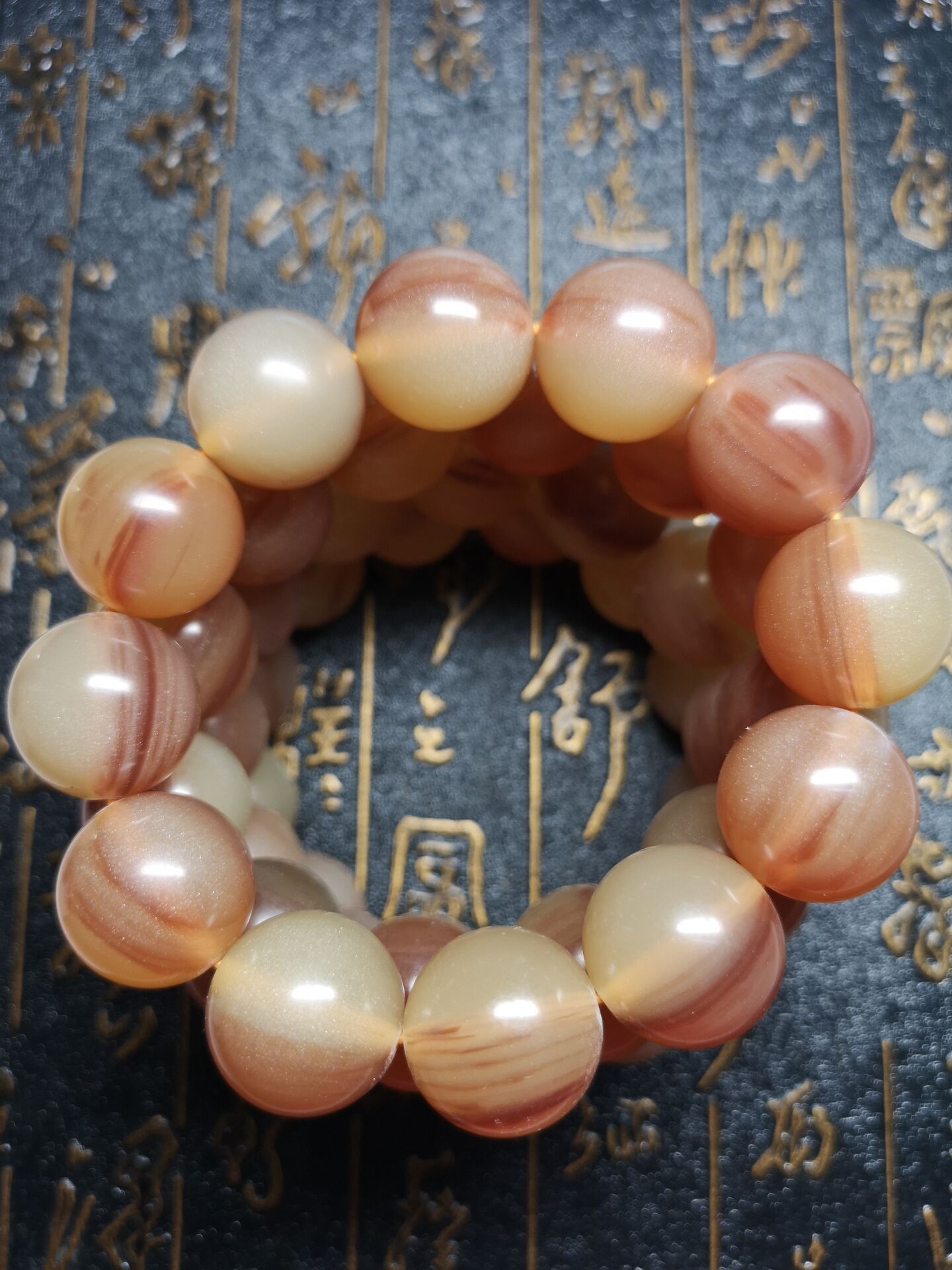 仿羚羊角手链羊角手链羚羊角手串佛珠血丝羚羊角合成羊角手链