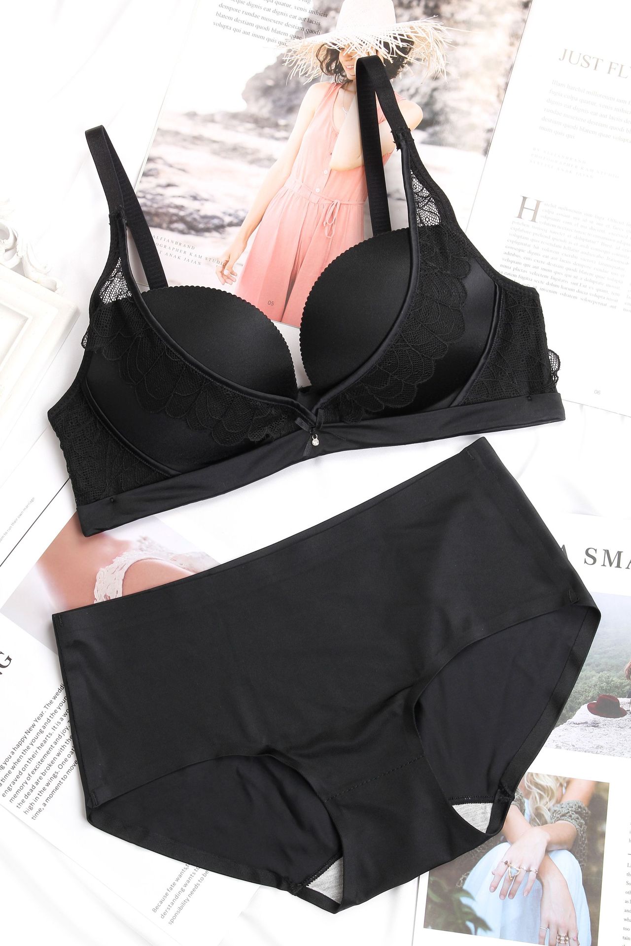 3286维妮芳新款时尚性感无痕薄杯大胸内衣无钢圈文胸套装批发