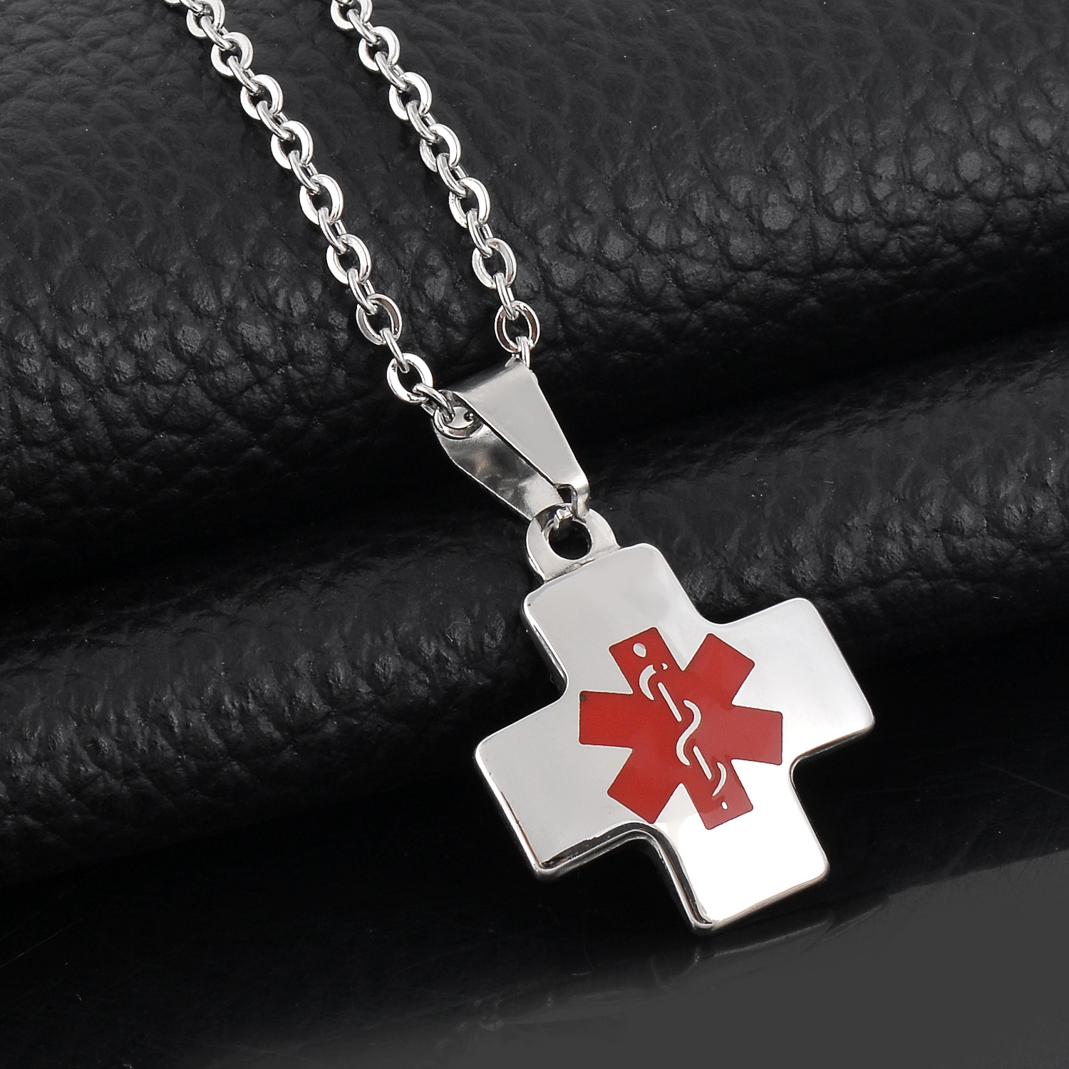 欧美热销 定制十字架医疗吊牌 十字架医疗吊牌吊坠 可刻字