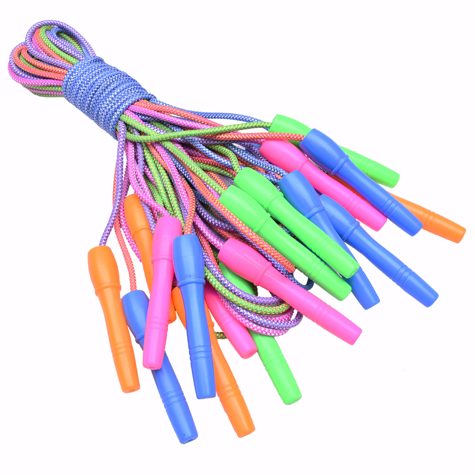 批发多彩跳绳 塑料柄跳绳儿童运动娱乐跳绳学生体育用品厂家直销