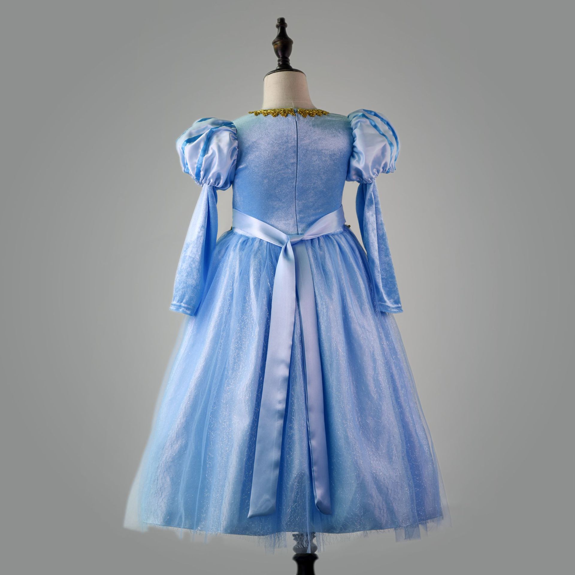 女童裙童装礼服索菲亚儿童演出服拖地公主裙长发公主蓬蓬裙