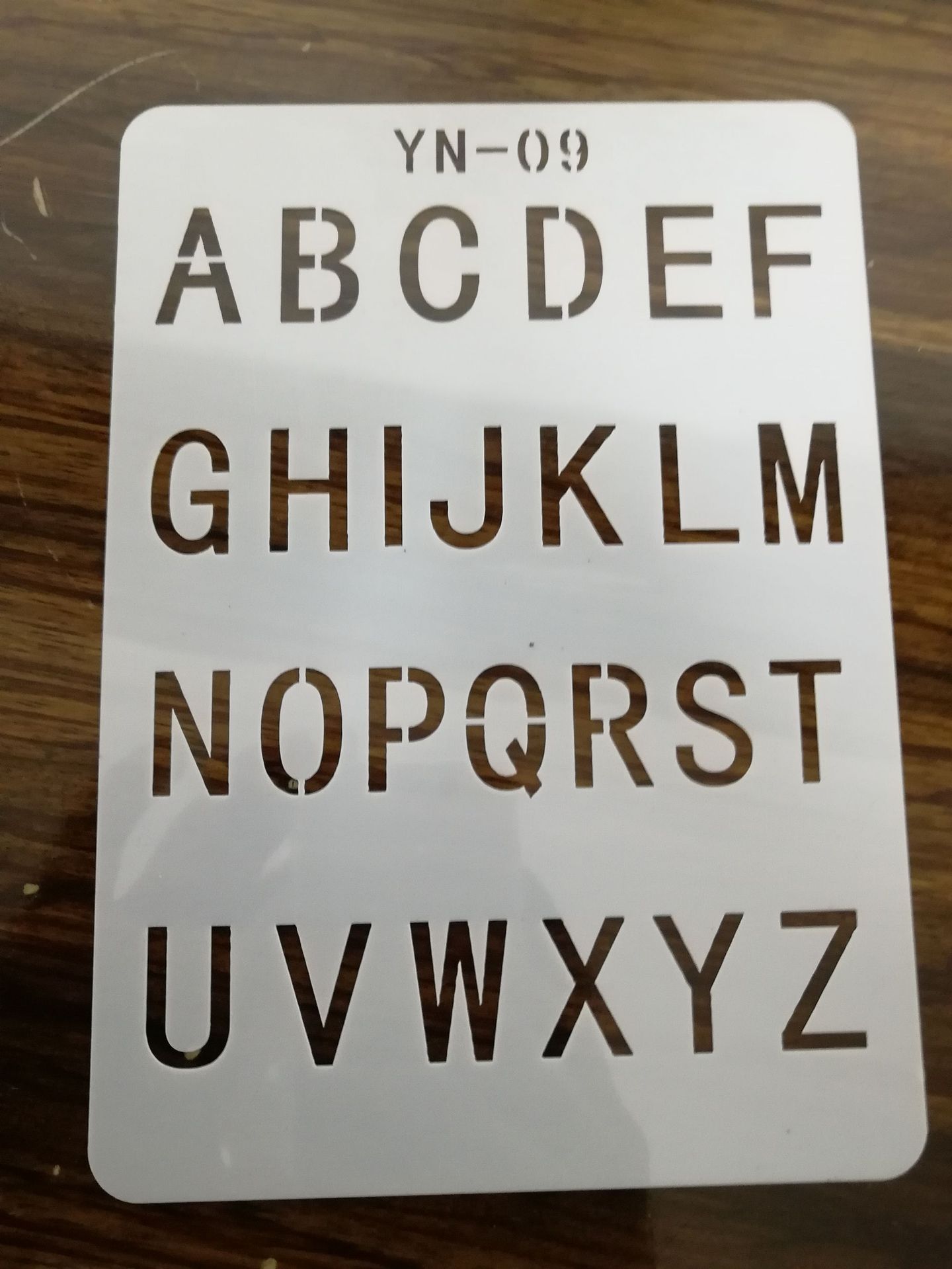 新款遮蔽镂空绘画英文字母模板笔描印泥