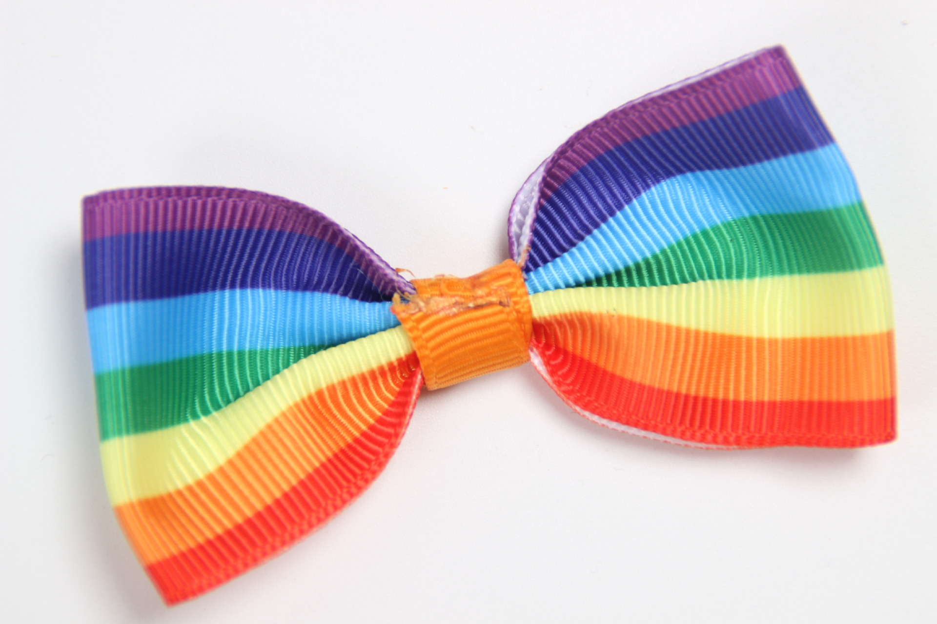 跨境货源亚马逊爆款欧美儿童发饰 渐变色彩虹蝴蝶结宝宝手工发夹