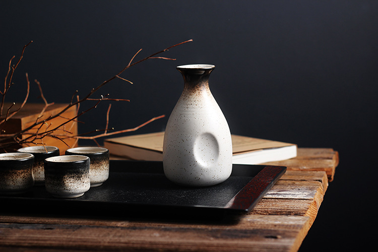 日式风格陶瓷清酒壶酒具套装 白酒烈酒小酒杯酒盅家用温酒壶