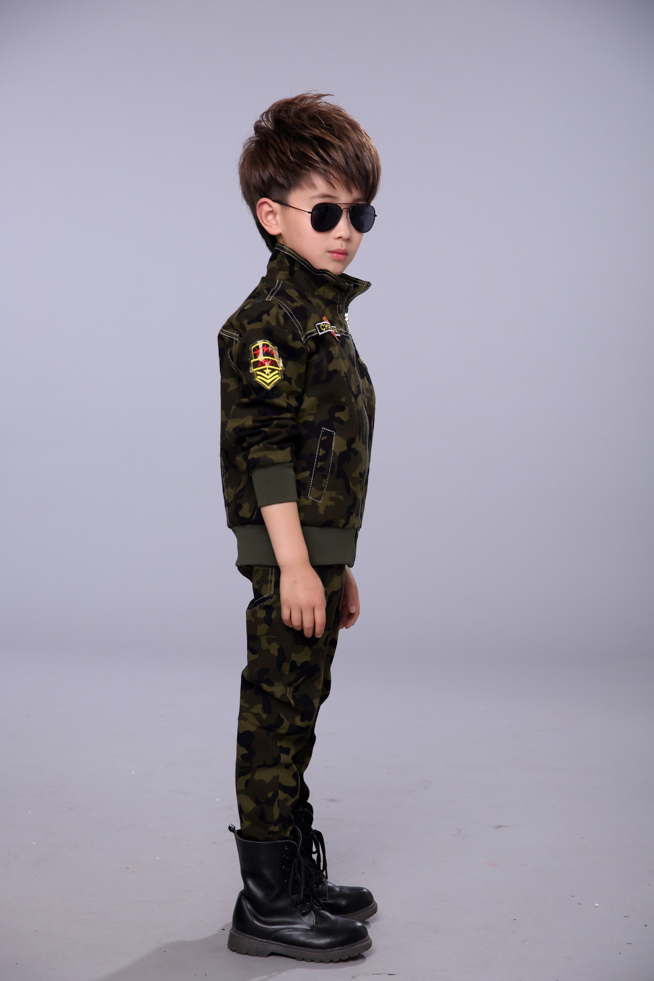 儿童迷彩服男童秋冬款加绒小孩野战特种兵服运动小军装制服套装