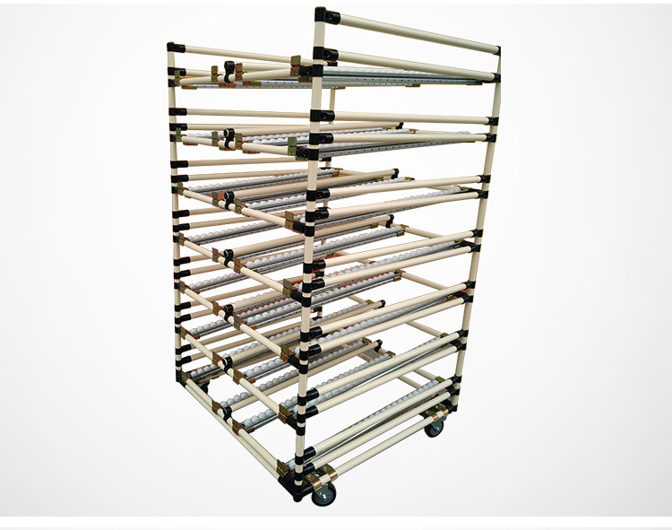 精益管流利式货架批发东莞定制轻型斜坡仓储货架车间流利线棒货架