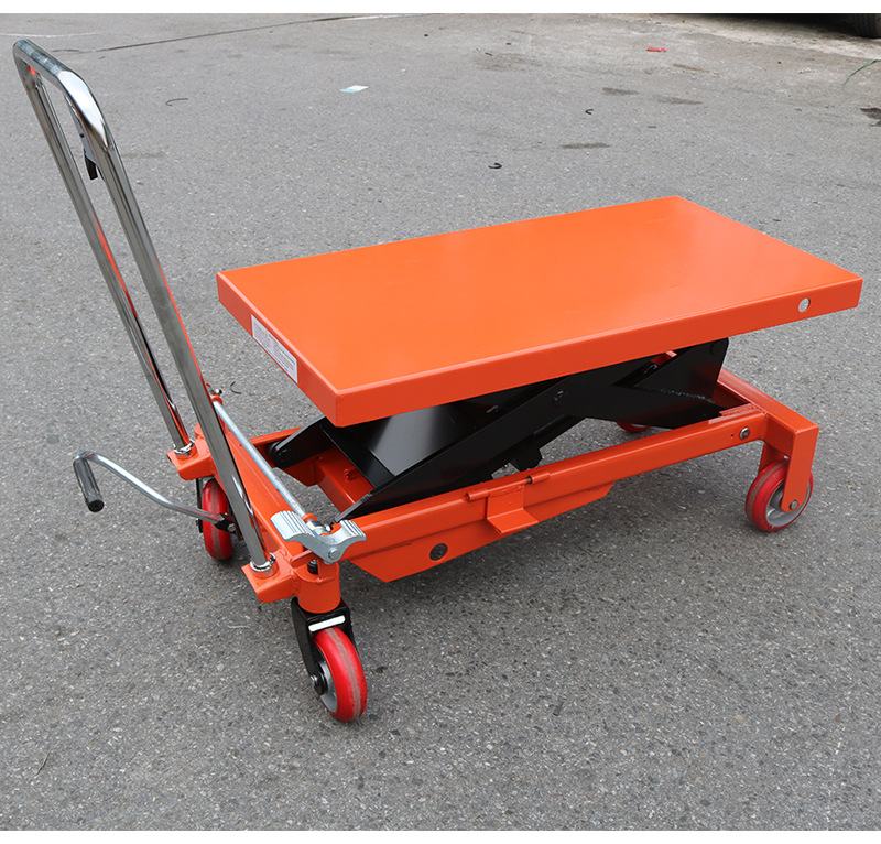 升降平台车 牛力800kg小平台移动式升降车模具装卸物流台车举升机