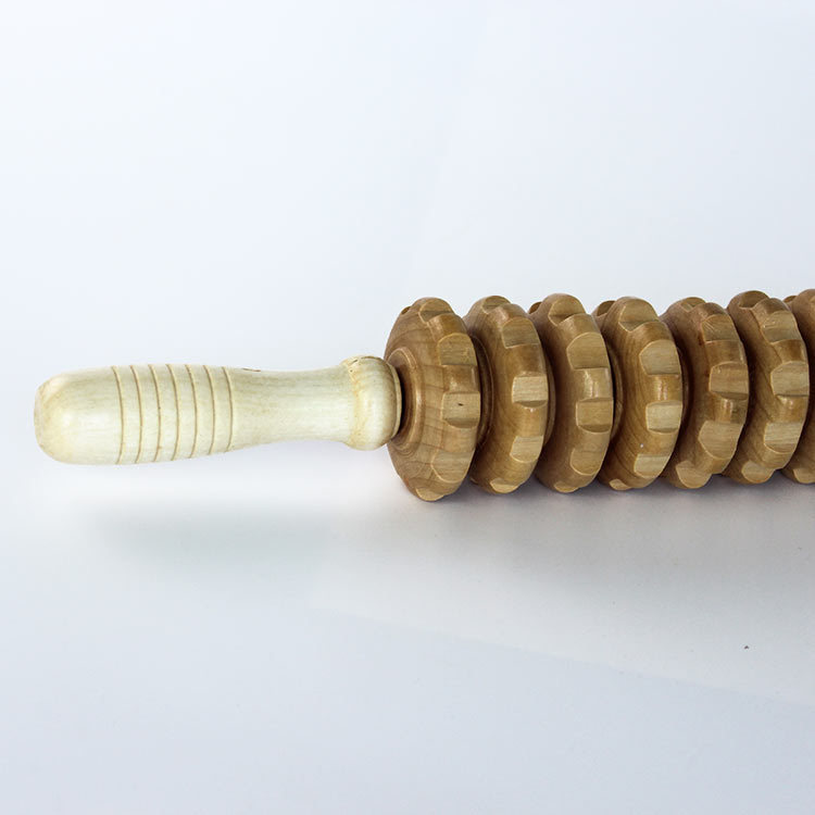 木质工艺品批发九轮按摩器滚轮推背齿轮按摩棒腹部按摩器家居用品
