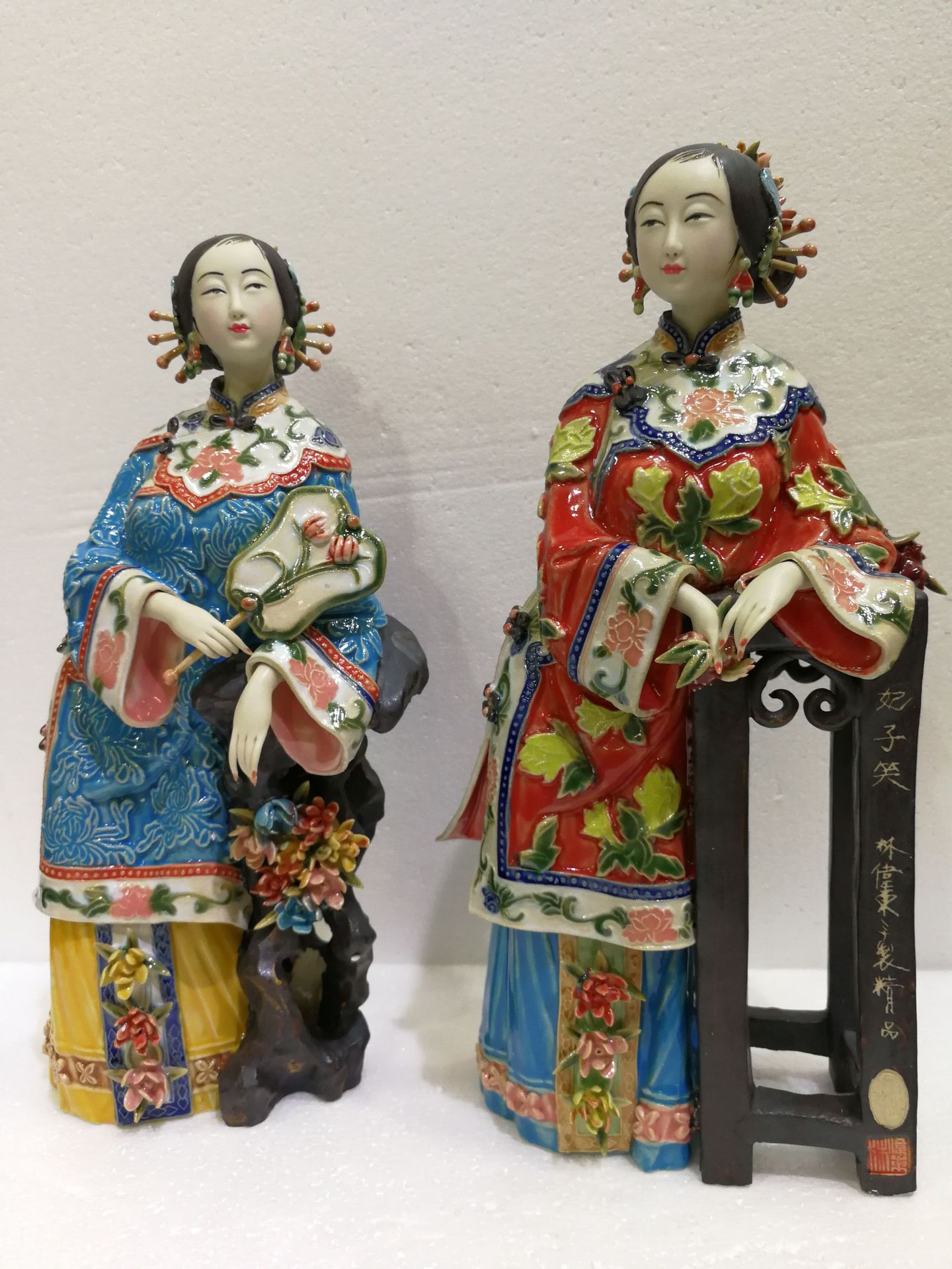 妃子笑百花香石湾陶瓷公仔古典美女林伟东中式客厅玄关配饰礼品