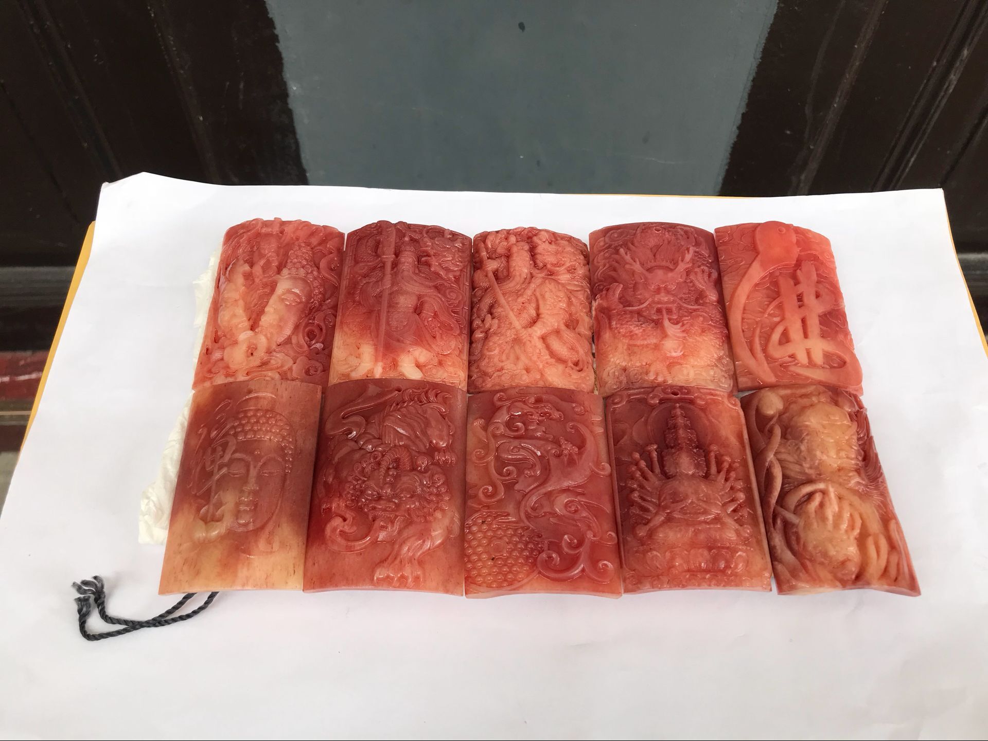厂家供应天然猫骨牌子 猫骨吊坠 带血猫骨牌牛骨 461牌