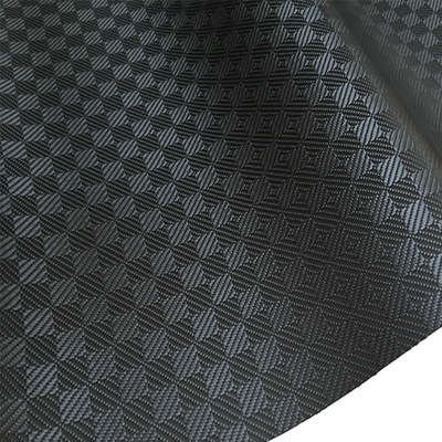 工厂直销碳纤维皮革手提包面料 3k碳纤维格子纹pu钱夹钱包面料