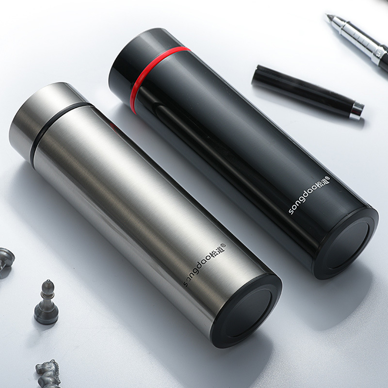 松道车载不锈钢保温杯 真空商务礼品水杯 户外保温壶批发定制logo