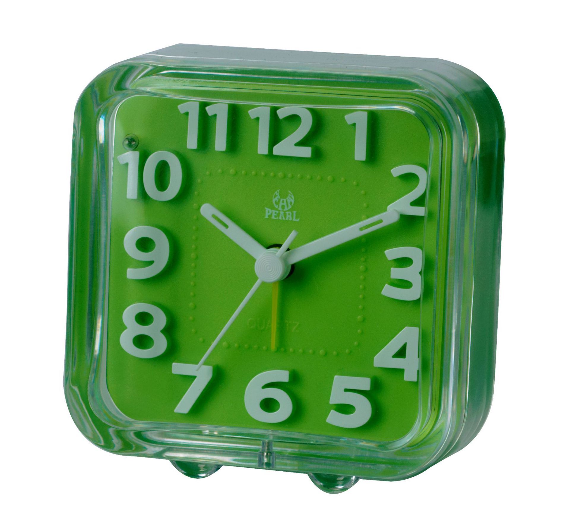 正方形立体字闹钟时尚水晶透明钟透明3d凸字立体钟面台钟