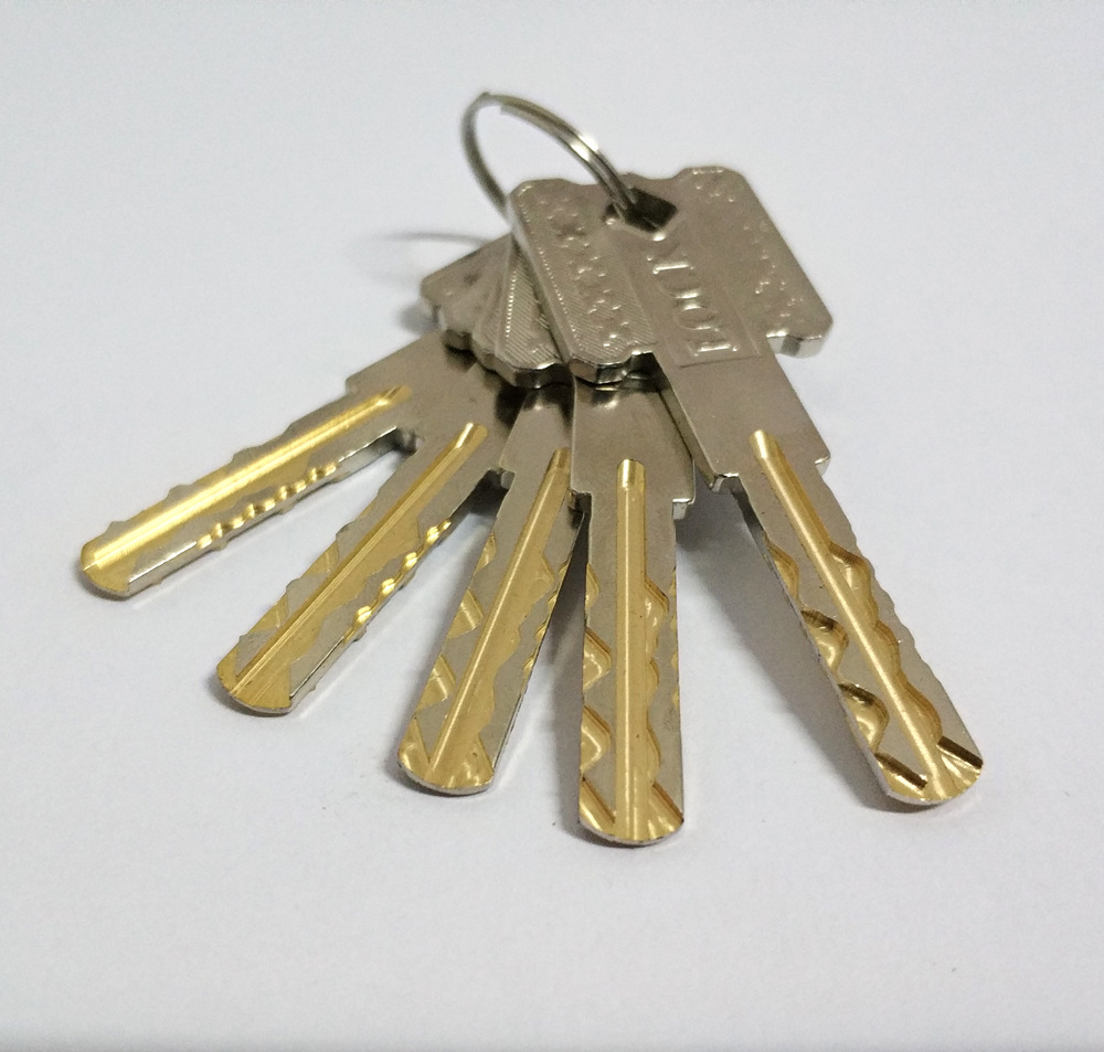 c级防盗门防钻锁芯 超b级叶片锁芯订做 外装门锁芯 中山小榄锁芯