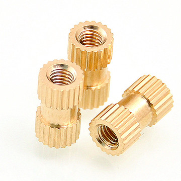 注塑滚花预埋镶嵌环保m3*5*9铜螺母 铜嵌件厂家直销