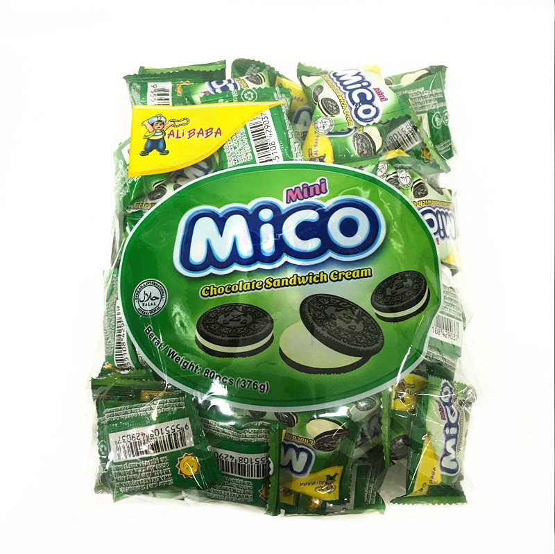 马来西亚迷你奥利奥小圆饼minimico夹心小饼干376g 整箱12包