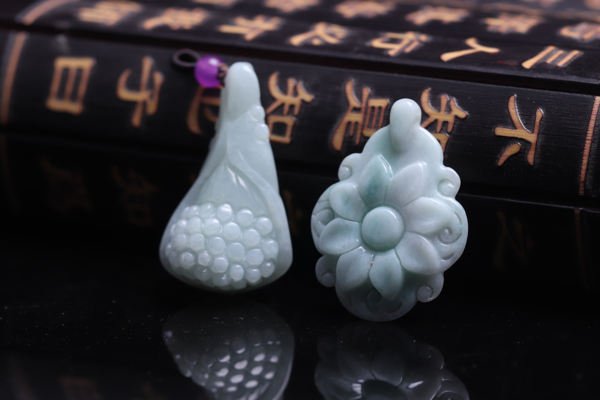 天然a货翡翠玉兰花吊坠缅甸玉太阳花翠玉花朵挂件送礼精品