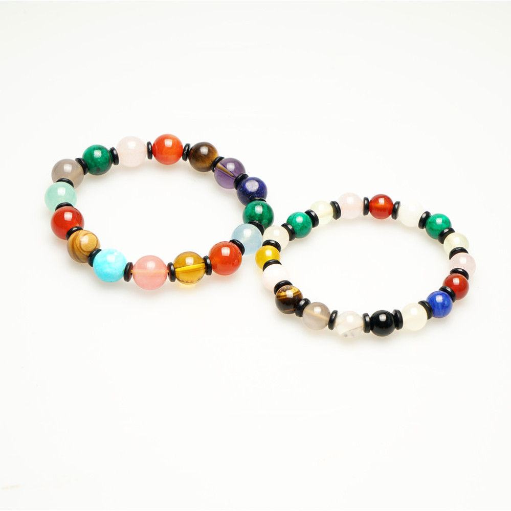 批发天然 多宝珠手链 多款宝石组成 圆珠手串 热卖爆款 男女款