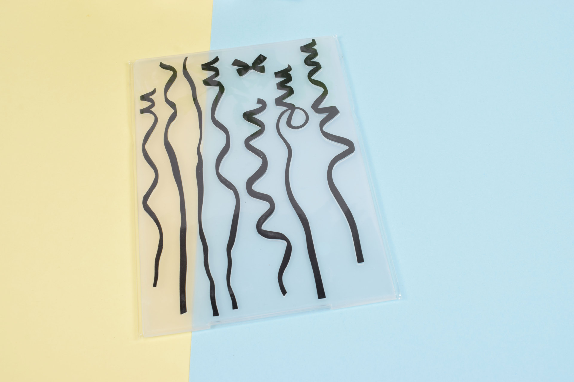 新款儿童创意手工波浪线装饰相册 透明塑料可定制环保玩具印章