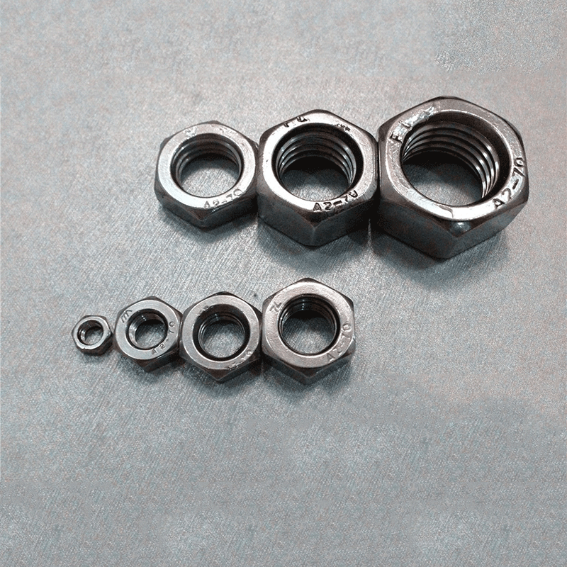 厂家供应 不锈钢 a2-70大号螺母 m10-m16高强度六角螺母螺帽