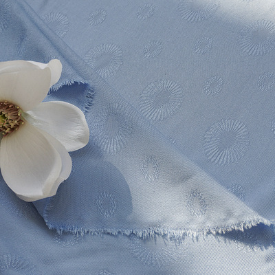 人棉面料 日韩雾霾蓝30暗纹提花圈圈上衣连衣裙女装汉服布料 现货