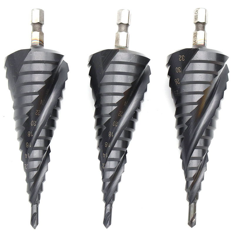含钴三刃宝塔钻头台阶扩孔器钻头阶梯钻头沉头钻不锈钢金属开孔器