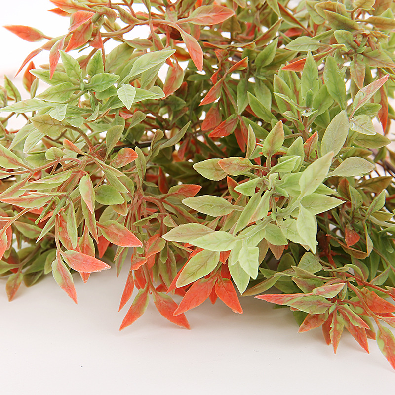 茉初仿真植物背景墙配材塑料盆栽插花叶子婚礼路引假花植物辣椒草