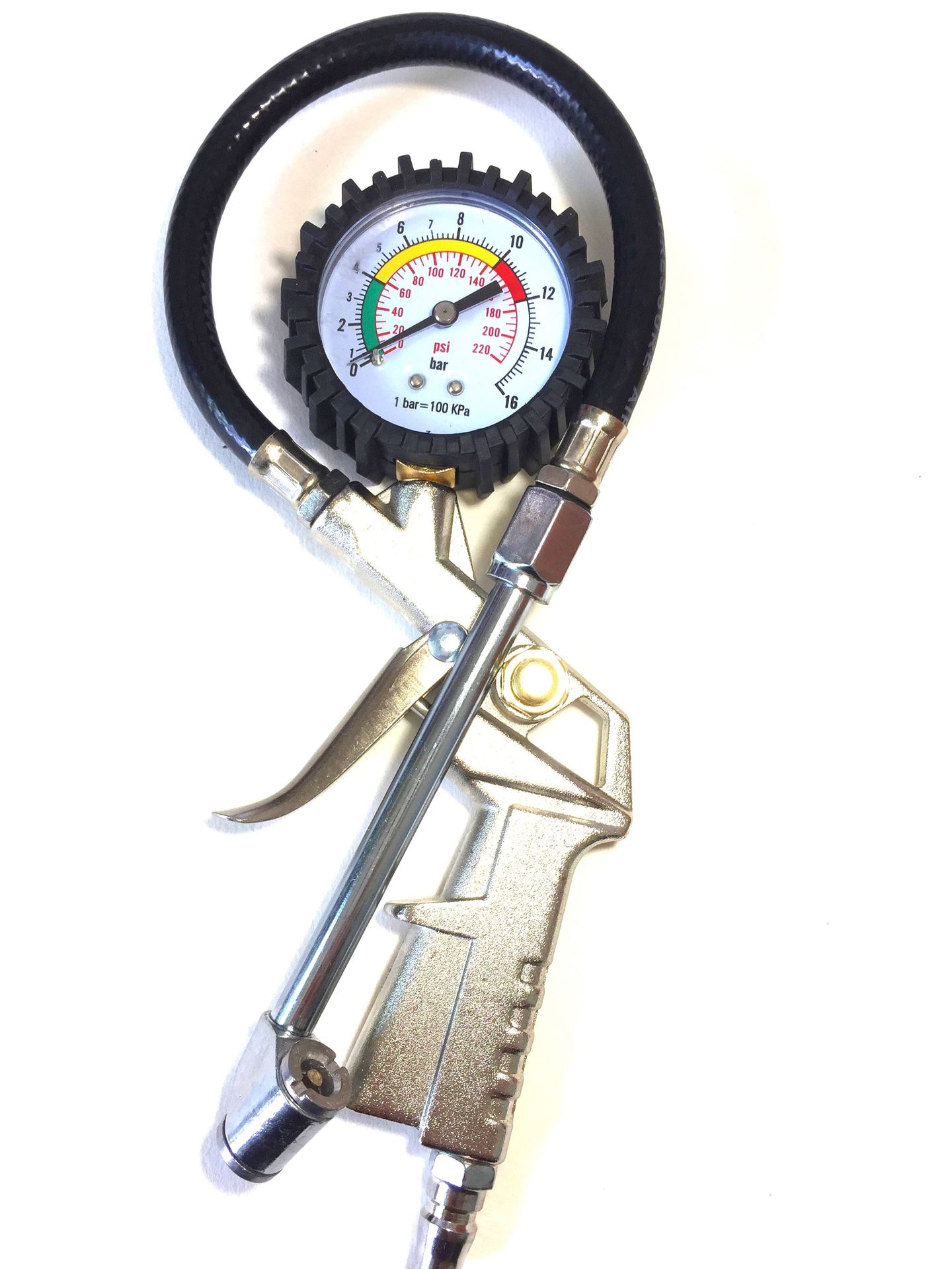 厂家直销,汽车胎压表胎压枪带充气杆胎压枪充气枪气压表放气打气