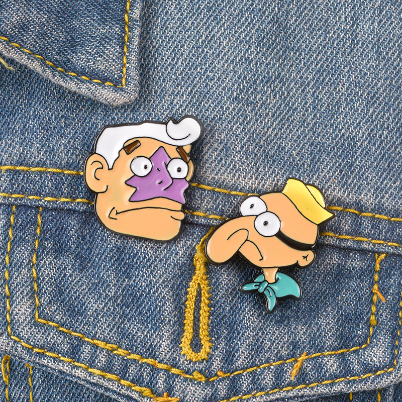 wish爆款 卡通海超人与大洋游侠滴油 胸针 包包配件 衣饰胸针