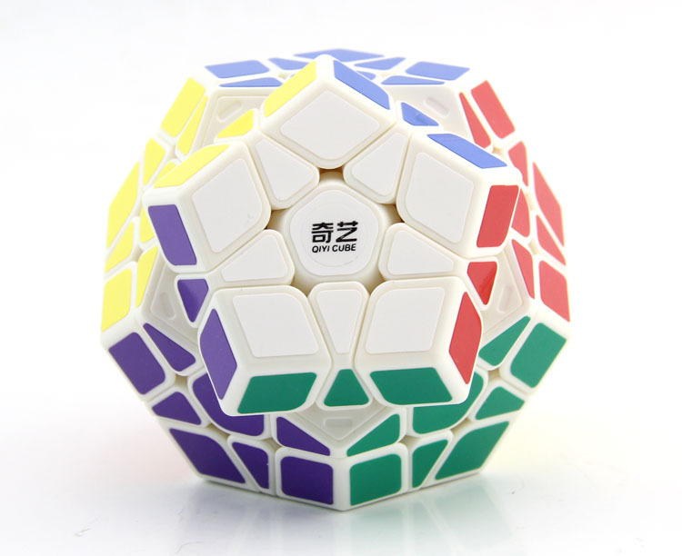 奇艺启恒五魔方白色 顺滑比赛十二面异型魔方 学生初学益智玩具