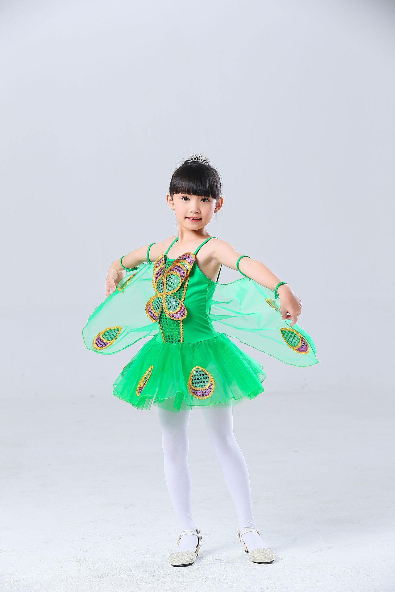 六一幼儿虫儿飞儿童芭蕾舞蹈带翅膀蝴蝶纱裙蜜蜂小动物昆虫表演服