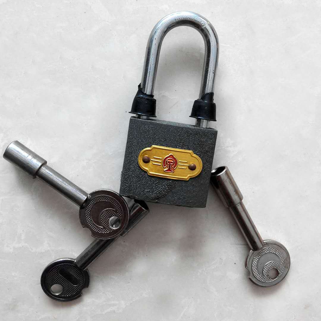 铁路锁三角内五角内六角铁路信号锁铁路专用通用锁道岔锁