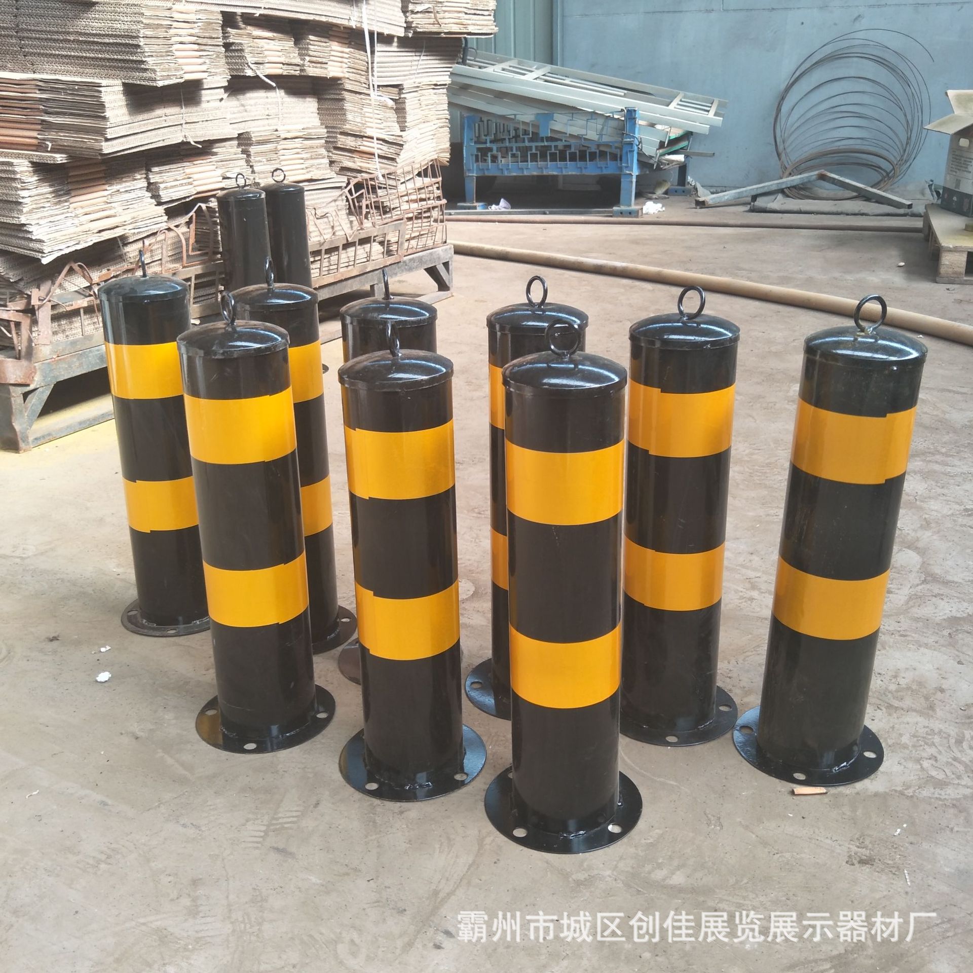 加厚防撞柱 钢管警示柱 隔离桩 活动固定路桩 分道桩 警示隔离柱