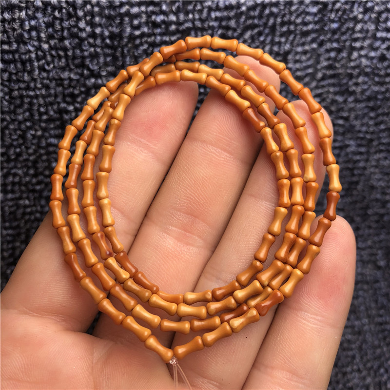108颗橄榄竹节手串 素串 节节高升 迷你小竹节 女式diy配饰 批发