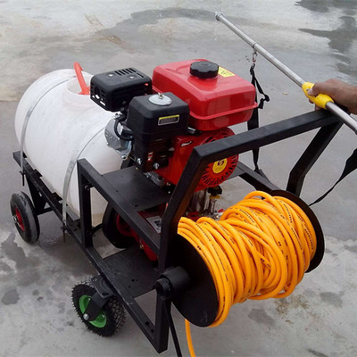 庄稼种植汽油式打药机 手推四轮喷药机 花卉种植加湿喷洒机